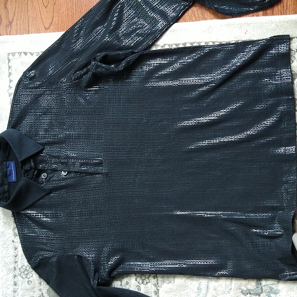 Trussardi jeans long sleeve black polo